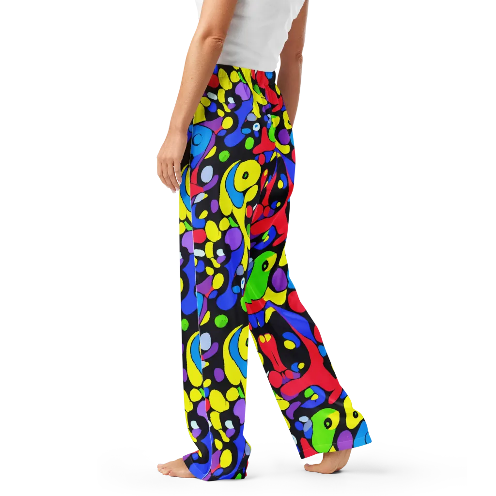 Miró's Mosaic on Women's Pajama Pants — Left