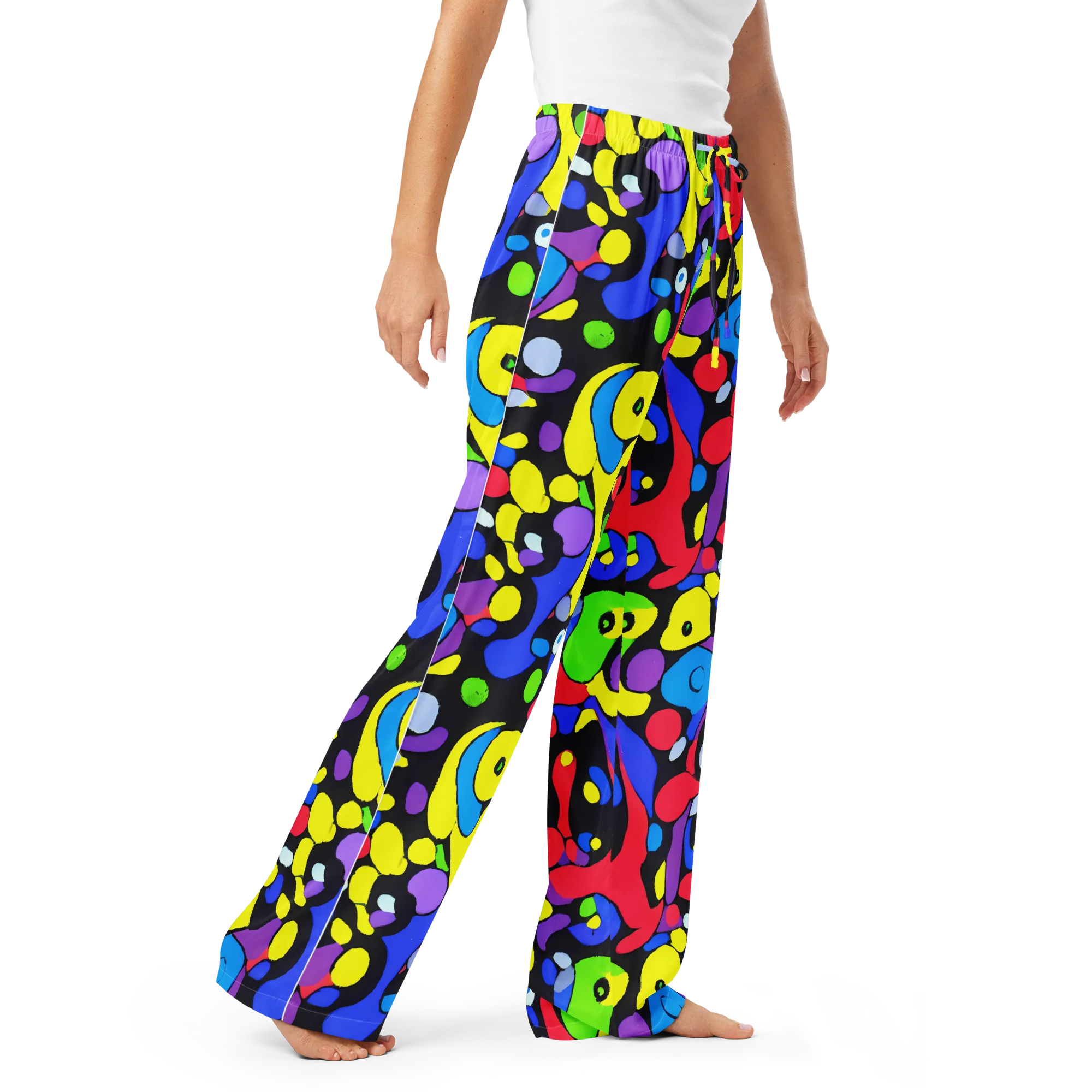 Miró's Mosaic on Women's Pajama Pants — Right Front