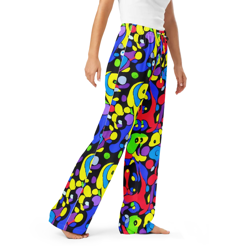 Miró's Mosaic on Women's Pajama Pants — Right Front