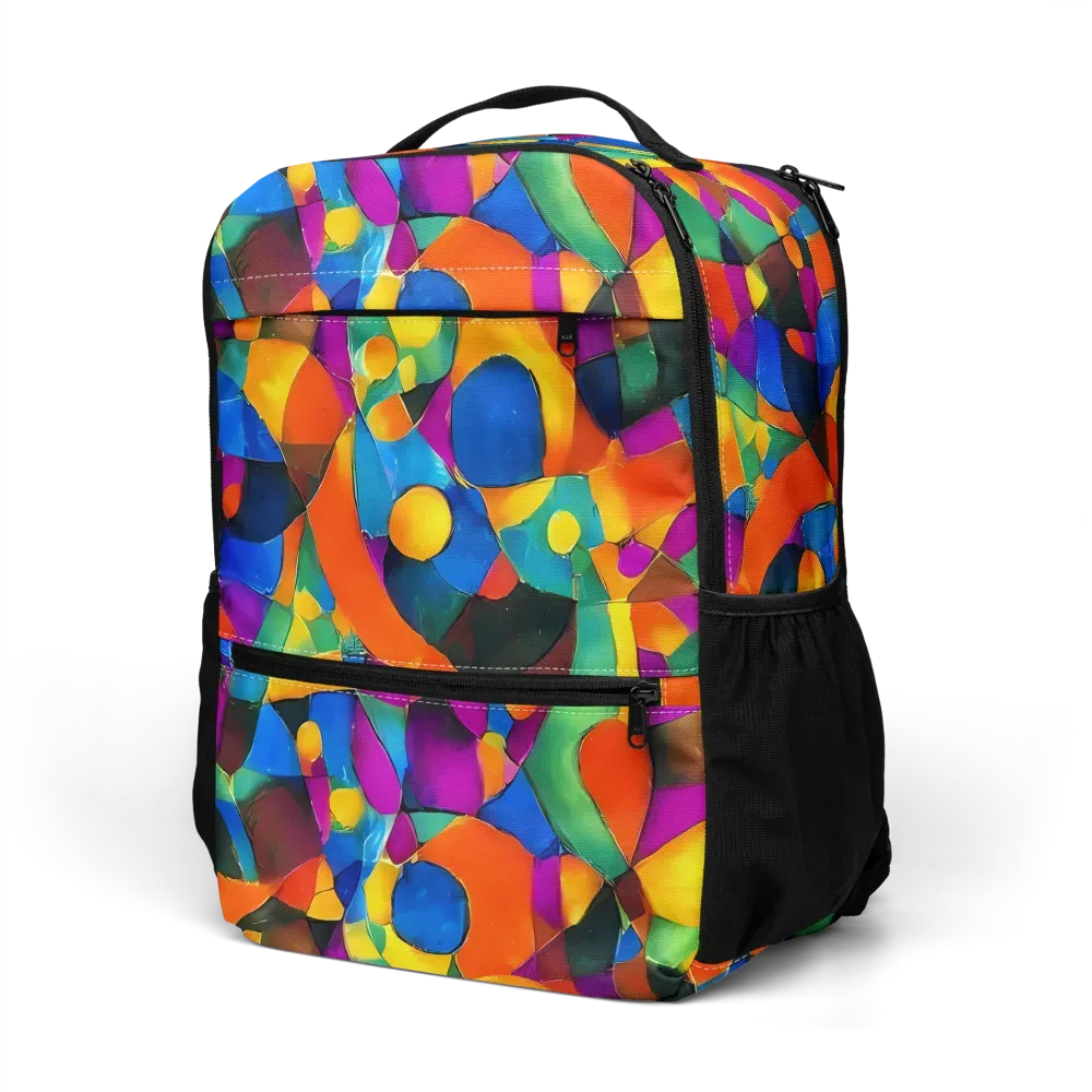 Galactic Jigsaw on Utility Backpack — Left Front
