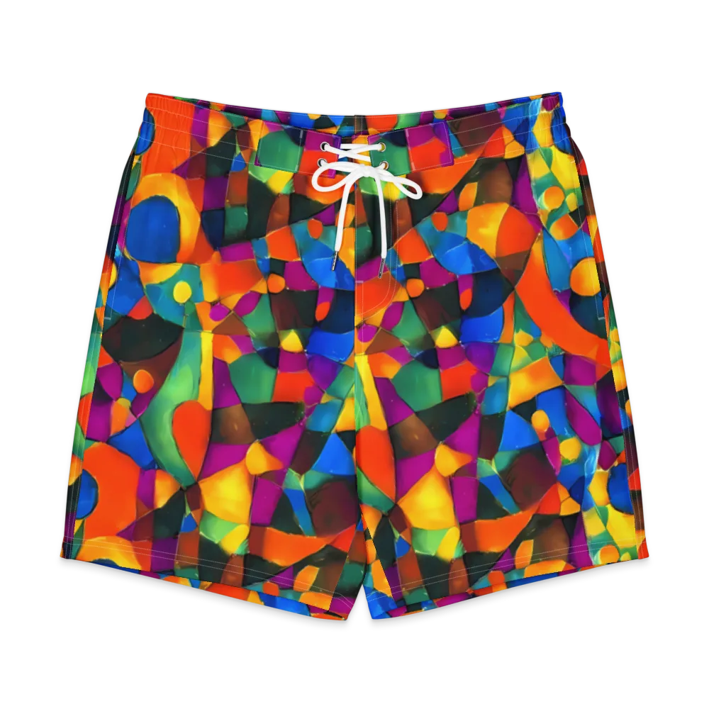 Galactic Jigsaw on Men's Board Shorts — Front