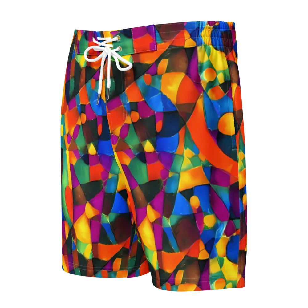 Galactic Jigsaw on Men's Board Shorts — Front