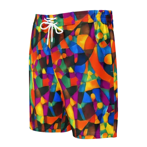 Galactic Jigsaw on a Men's Board Shorts