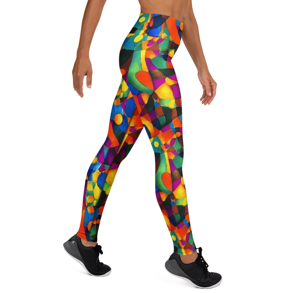 Galactic Jigsaw on Yoga Leggings — Right