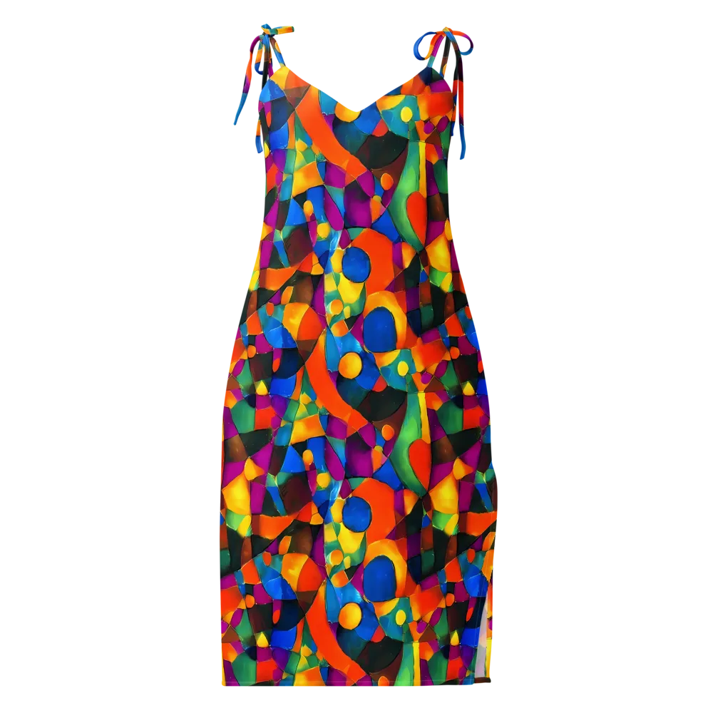 Galactic Jigsaw on Slip Dress — Front