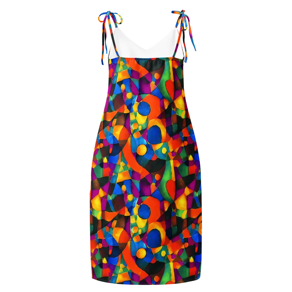 Galactic Jigsaw on Slip Dress — Back