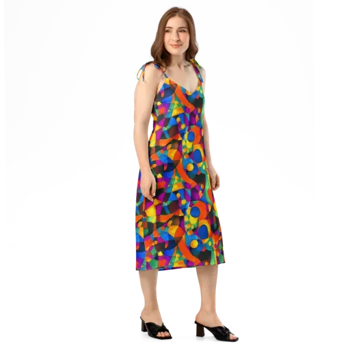 Galactic Jigsaw on a Slip Dress