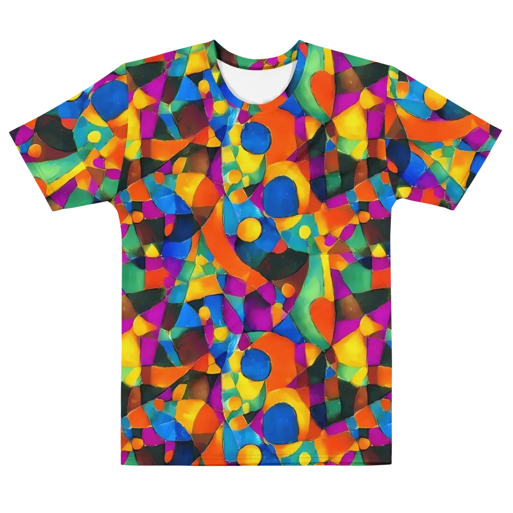 Galactic Jigsaw on Men's Cotton Crew Neck T-Shirt — Front