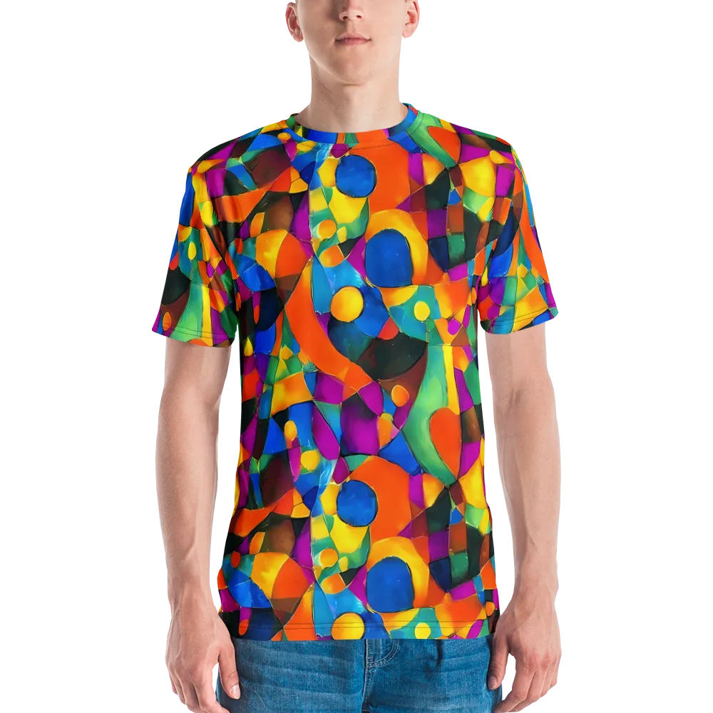 Galactic Jigsaw on Men's Crew Neck T-Shirt — Front