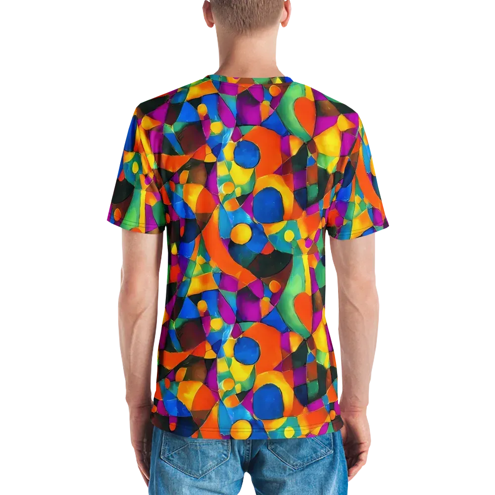 Galactic Jigsaw on Men's Crew Neck T-Shirt — Back