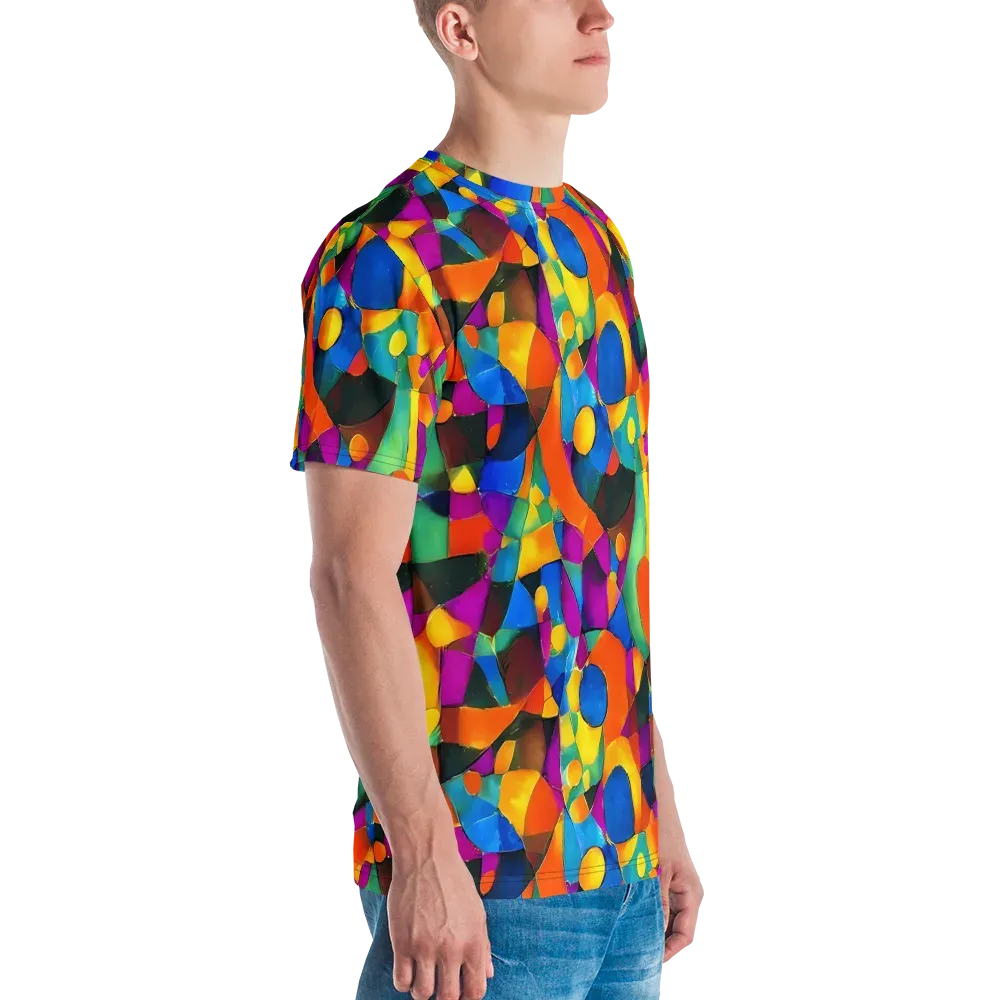 Galactic Jigsaw on Men's Crew Neck T-Shirt — Right