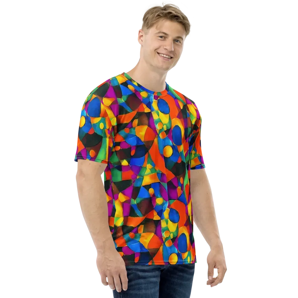 Galactic Jigsaw on Men's Crew Neck T-Shirt — Right