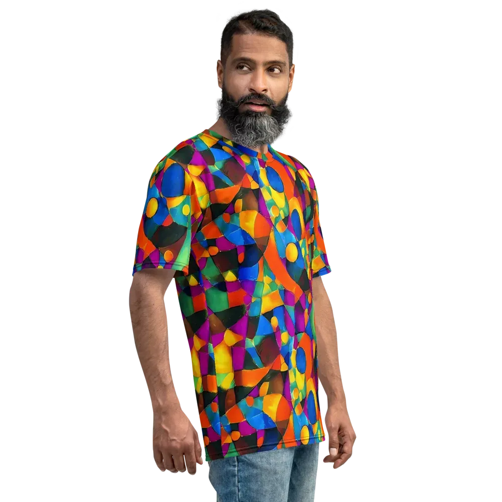 Galactic Jigsaw on Men's Crew Neck T-Shirt — Right