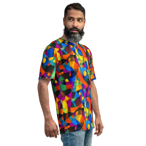 Galactic Jigsaw on a Men's Crew Neck T-Shirt