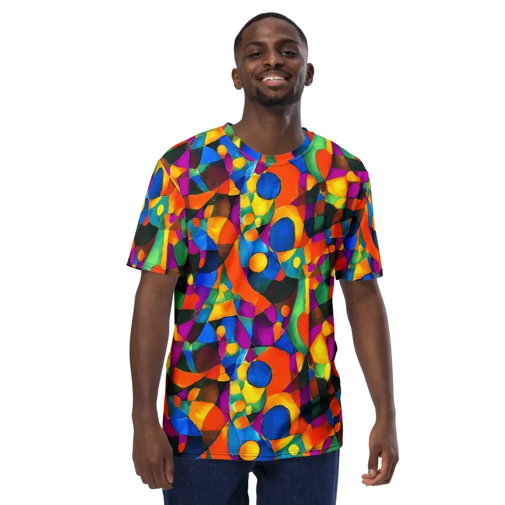 Galactic Jigsaw on Men's Crew Neck T-Shirt — Front