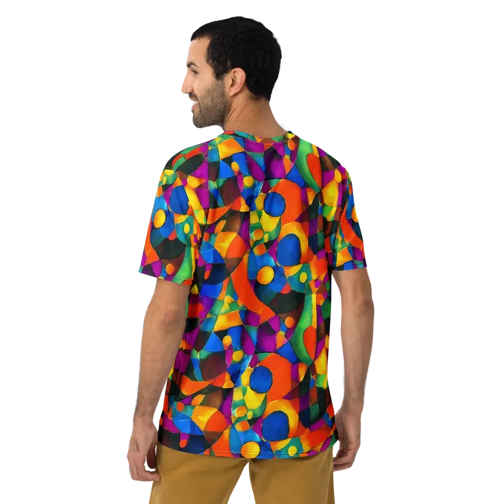 Galactic Jigsaw on Men's Crew Neck T-Shirt — Back