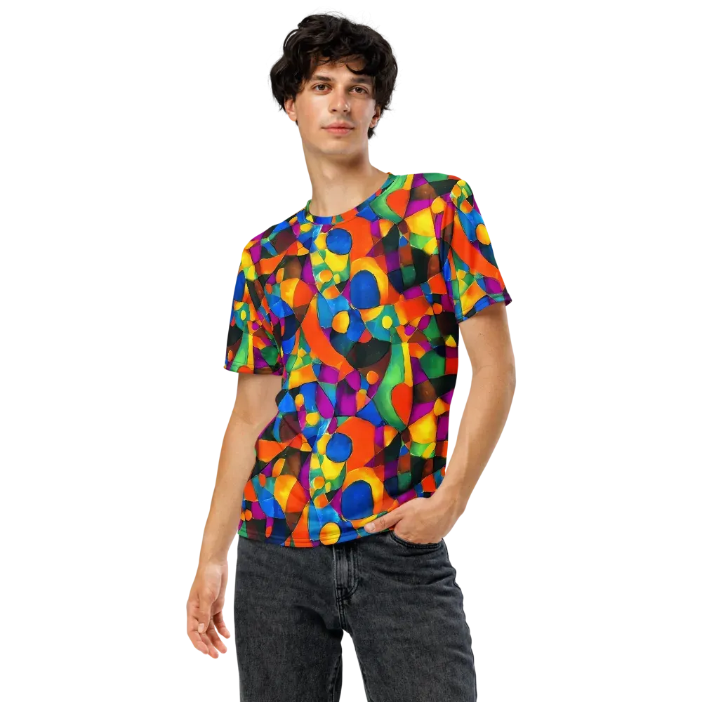 Galactic Jigsaw on Men's Crew Neck T-Shirt — Front