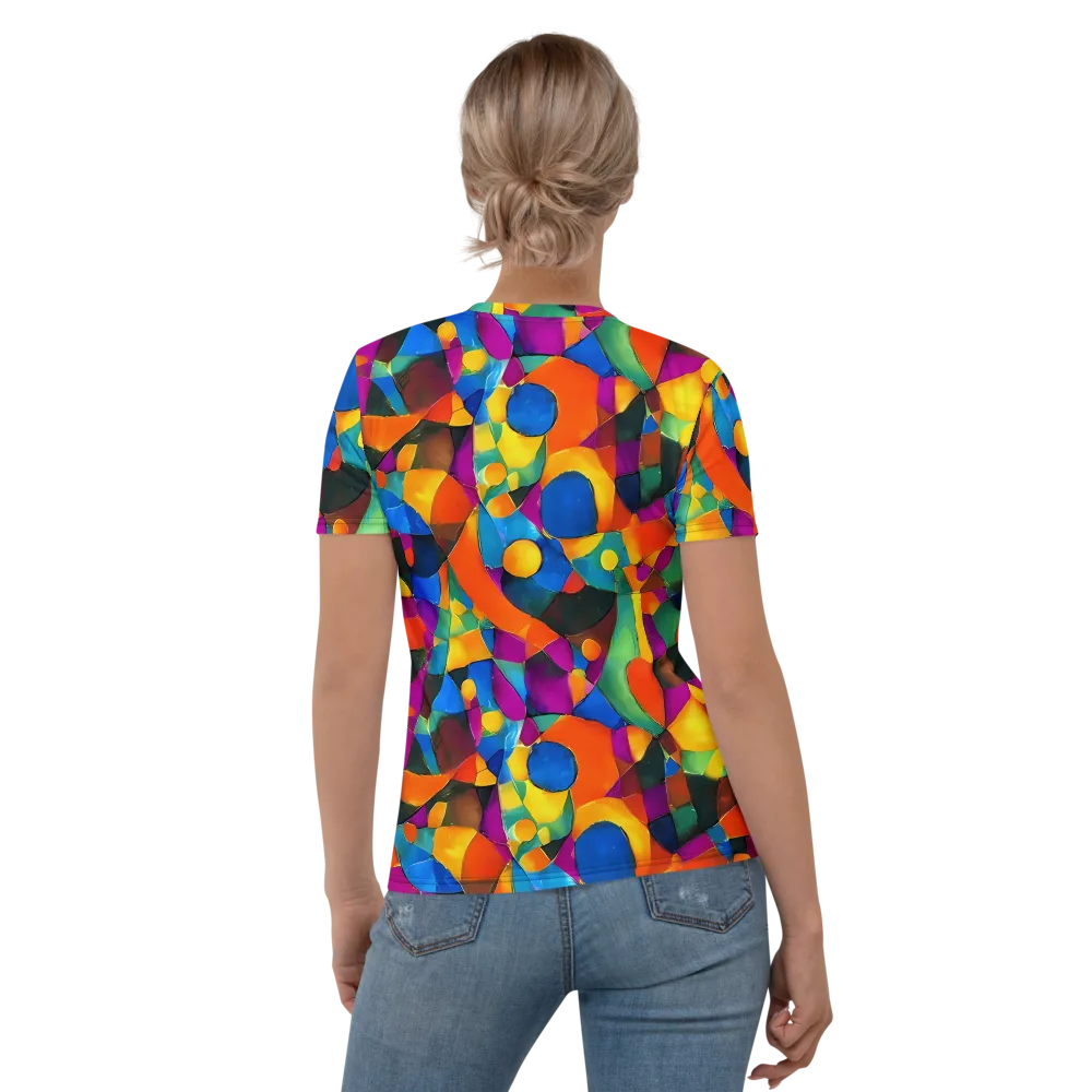 Galactic Jigsaw on Women's Crew Neck T-Shirt — Back
