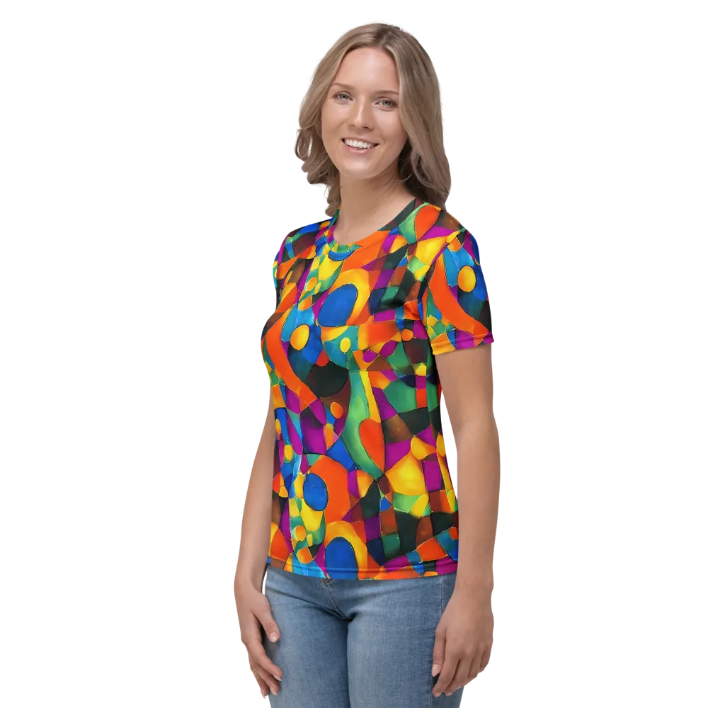 Galactic Jigsaw on Women's Crew Neck T-Shirt — Left