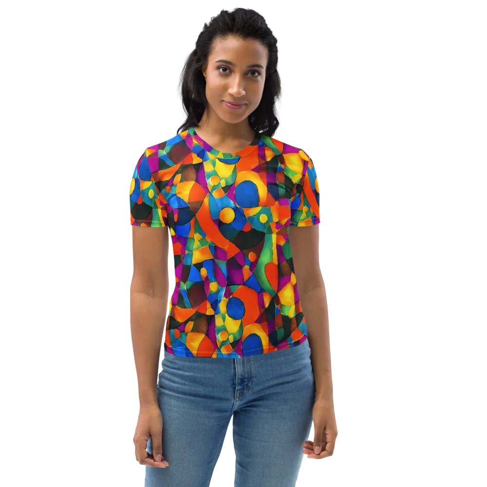 Galactic Jigsaw on Women's Crew Neck T-Shirt — Front