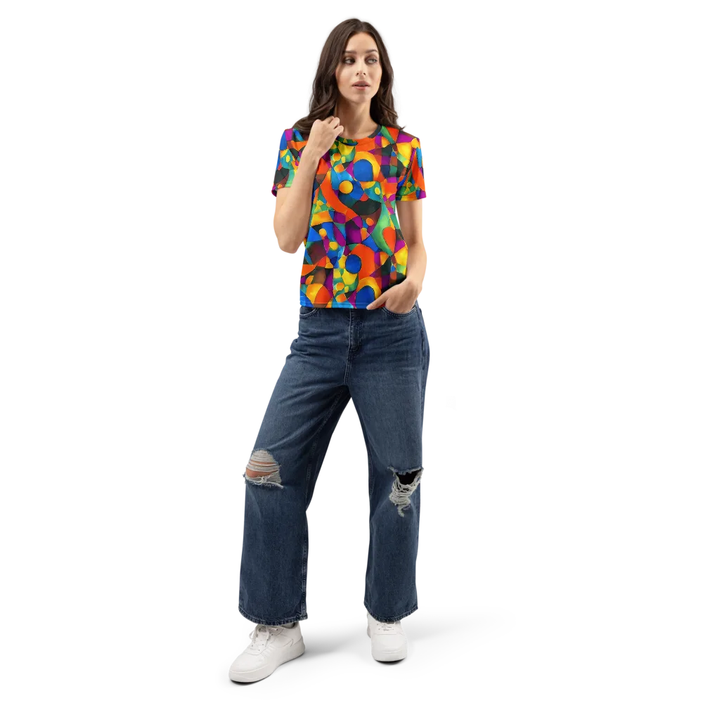 Galactic Jigsaw on Women's Crew Neck T-Shirt — Front
