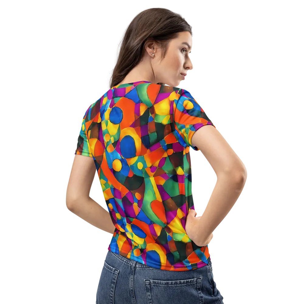 Galactic Jigsaw on Women's Crew Neck T-Shirt — Back