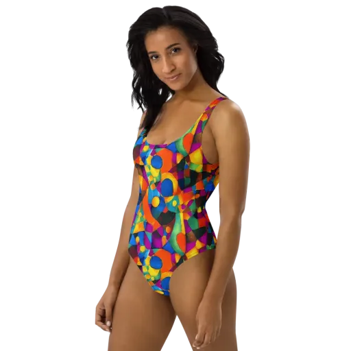 Galactic Jigsaw on a One-Piece Swimsuit