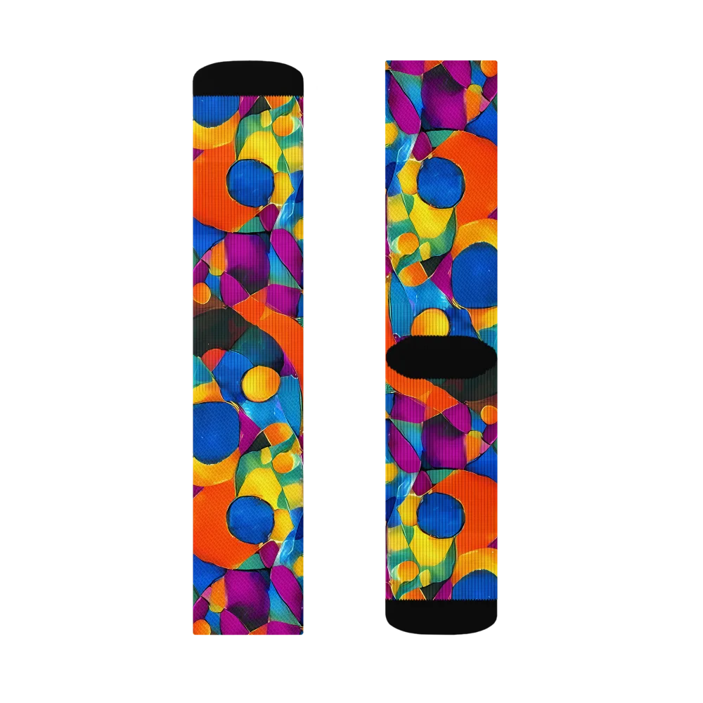 Galactic Jigsaw on Socks — Left Sock