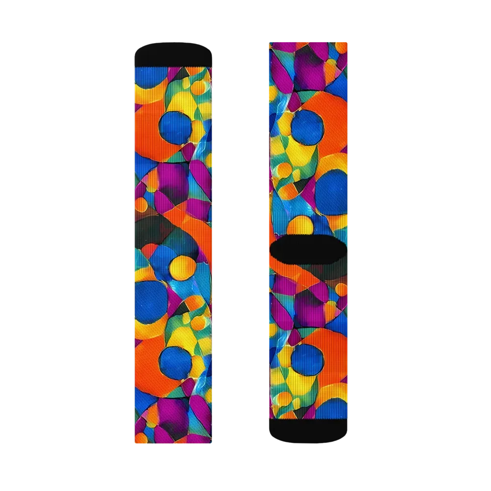 Galactic Jigsaw on Socks — Right Sock