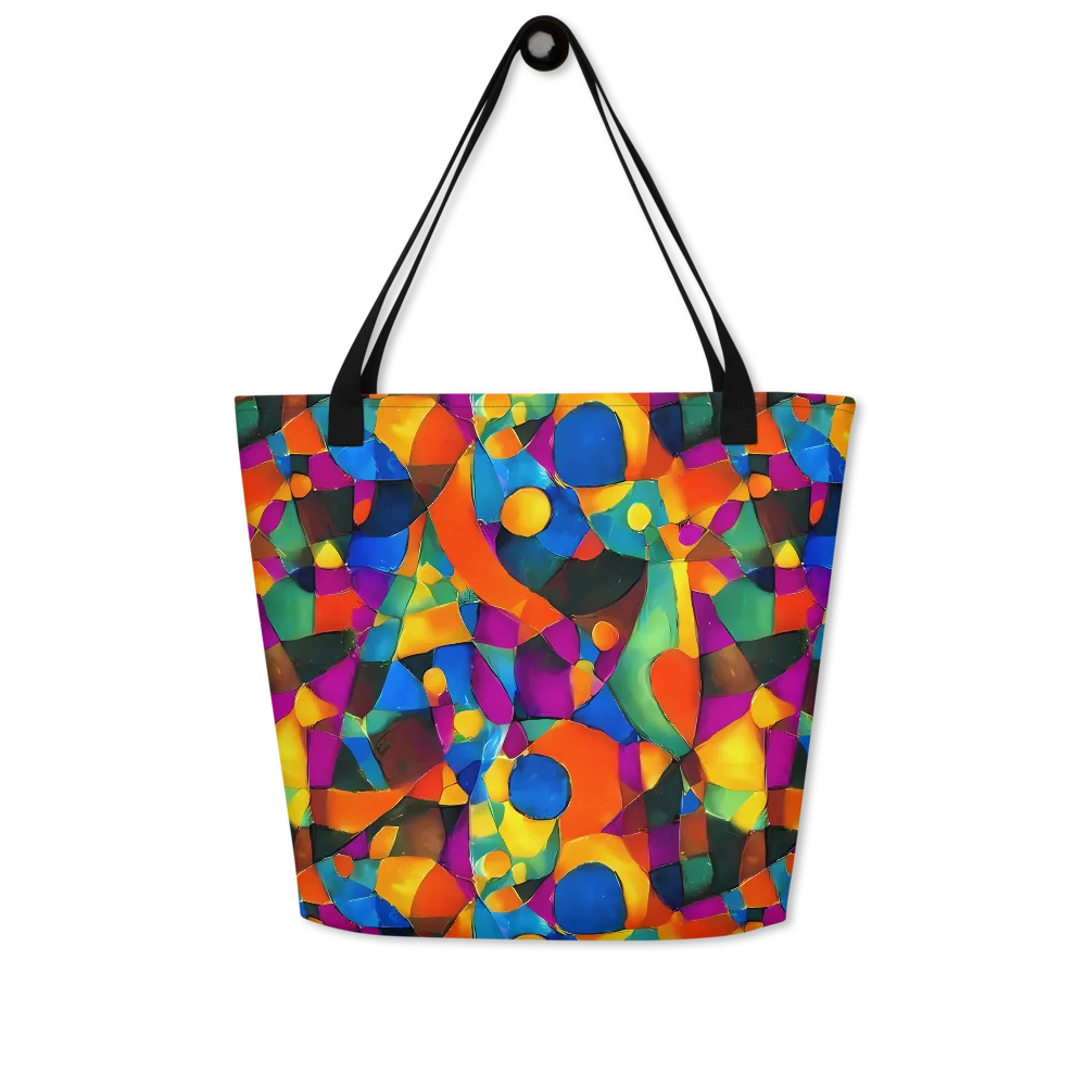 Galactic Jigsaw on Large Tote Bag W/ Pocket — Front