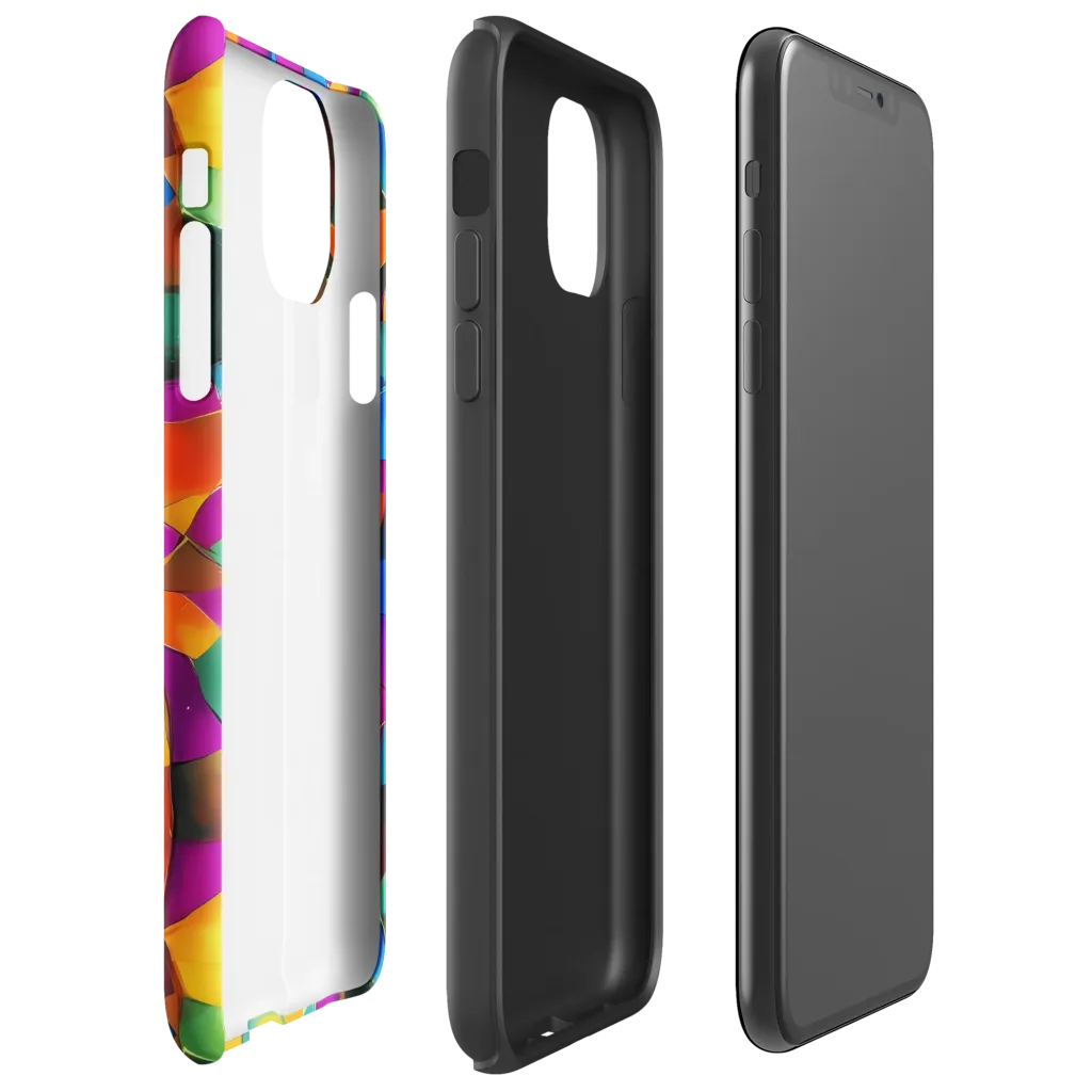 Galactic Jigsaw on Tough Case for iPhone® — Right