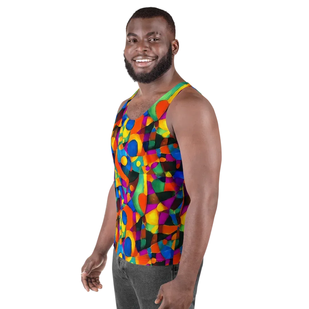 Galactic Jigsaw on Men's Tank Top — Left Front