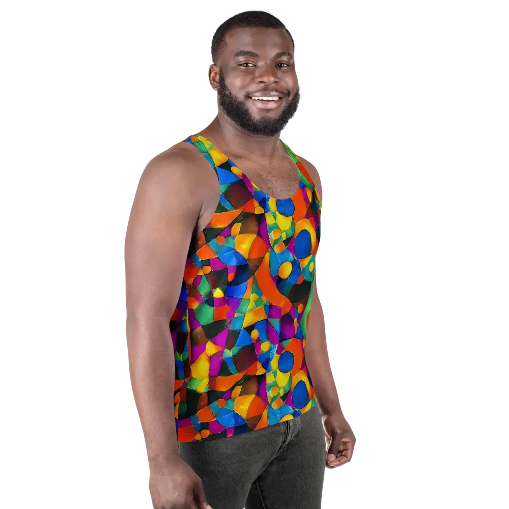 Galactic Jigsaw on Men's Tank Top — Right Front