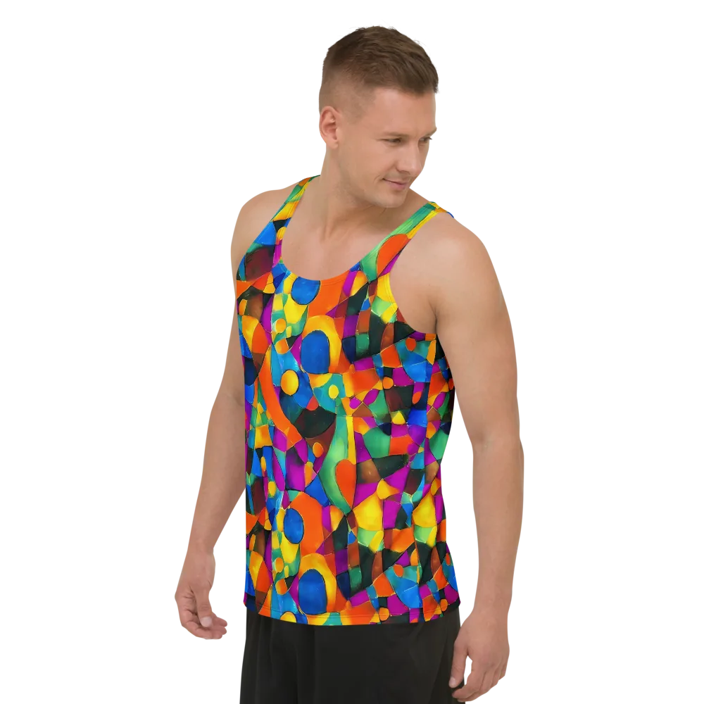Galactic Jigsaw on Men's Tank Top — Left Front