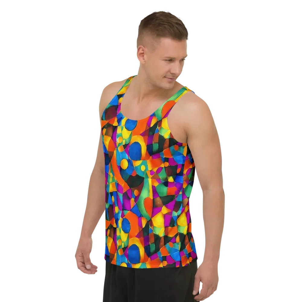 Galactic Jigsaw on Men's Tank Top — Left Front