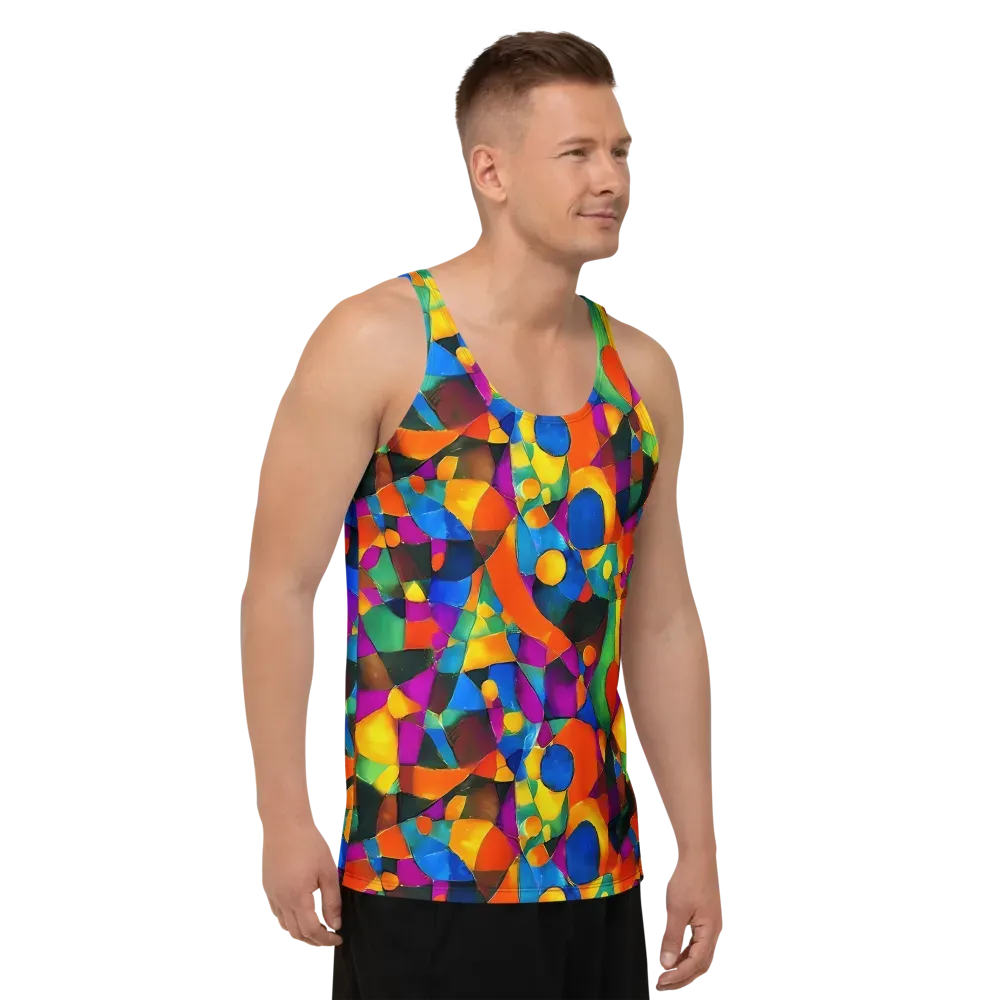 Galactic Jigsaw on Men's Tank Top — Right Front