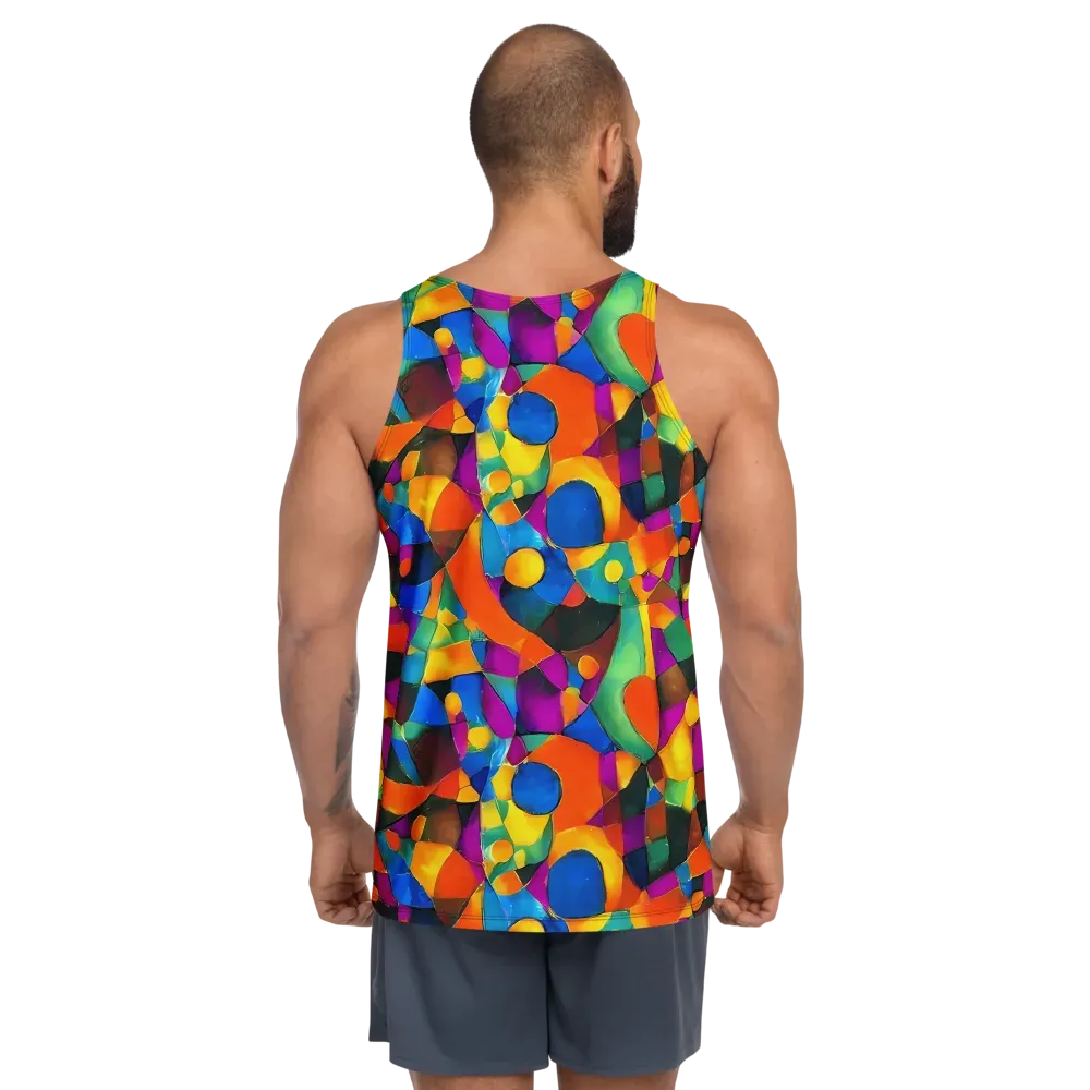 Galactic Jigsaw on Men's Tank Top — Back