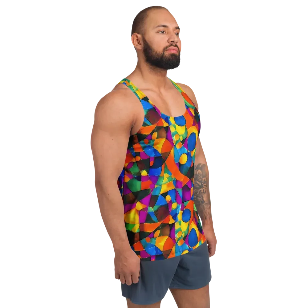 Galactic Jigsaw on Men's Tank Top — Right Front