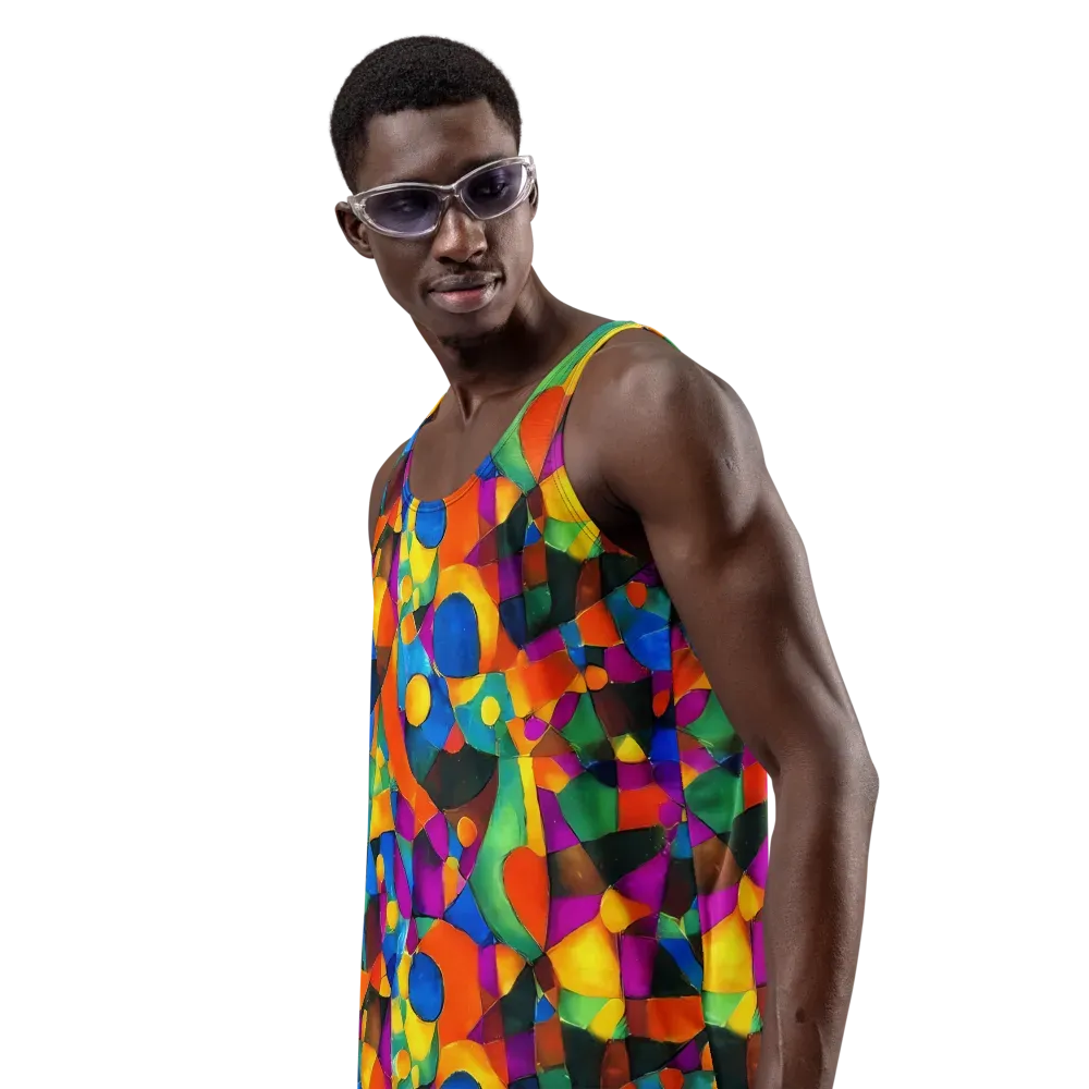 Galactic Jigsaw on Men's Tank Top — Left
