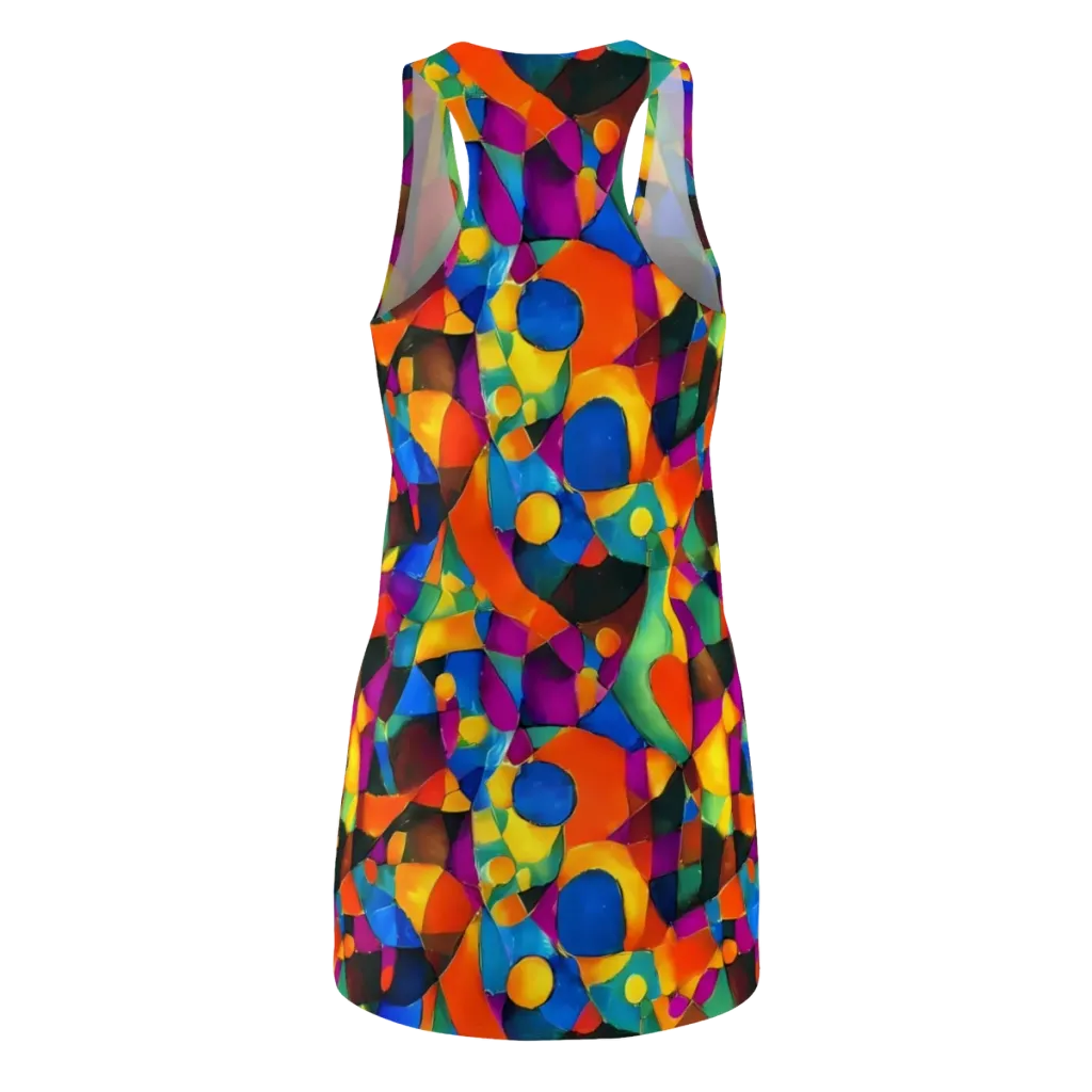 Galactic Jigsaw on Racerback Dress — Back