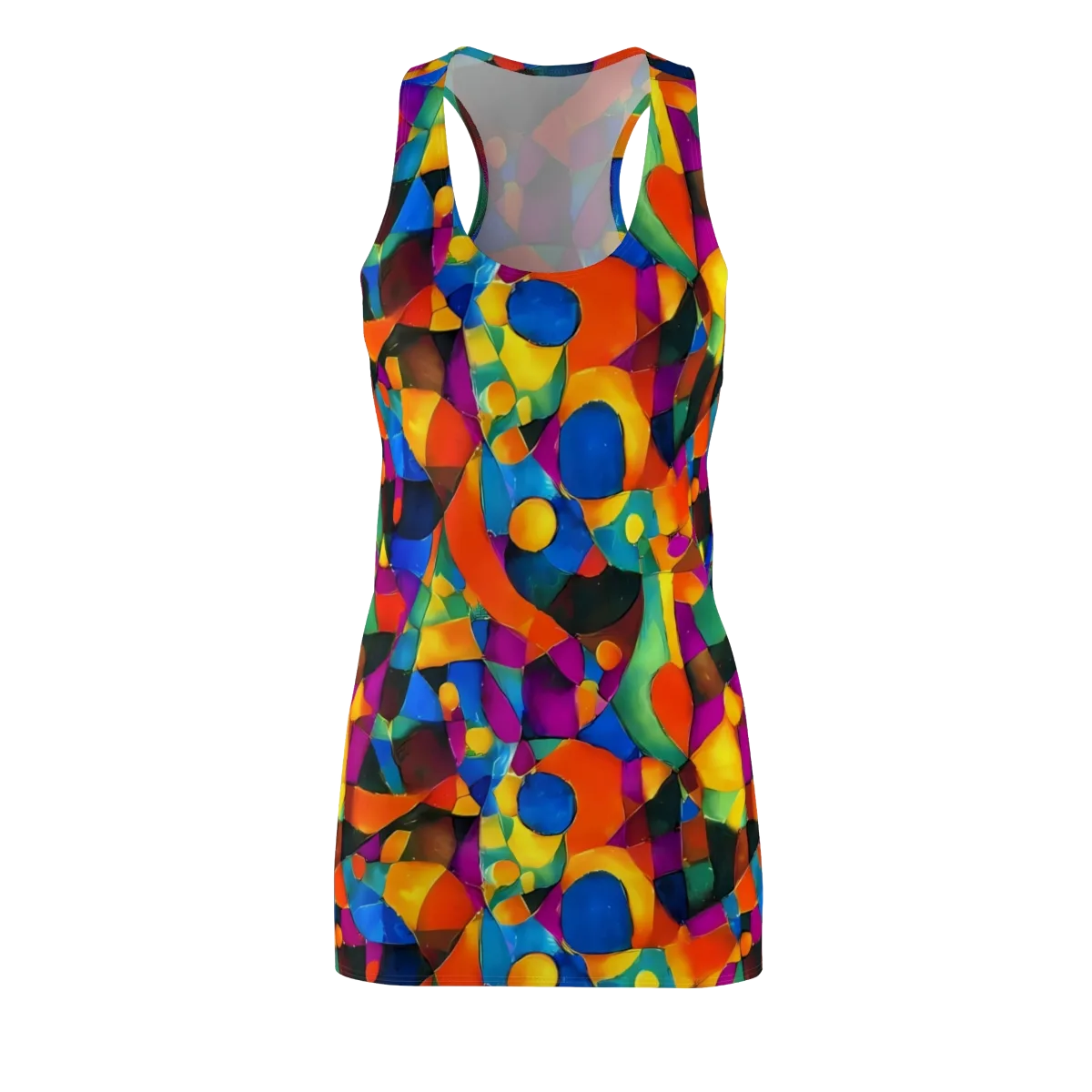 Galactic Jigsaw on Racerback Dress — Front
