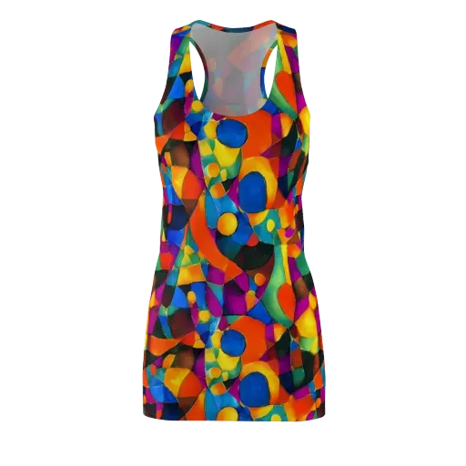 Galactic Jigsaw on a Racerback Dress