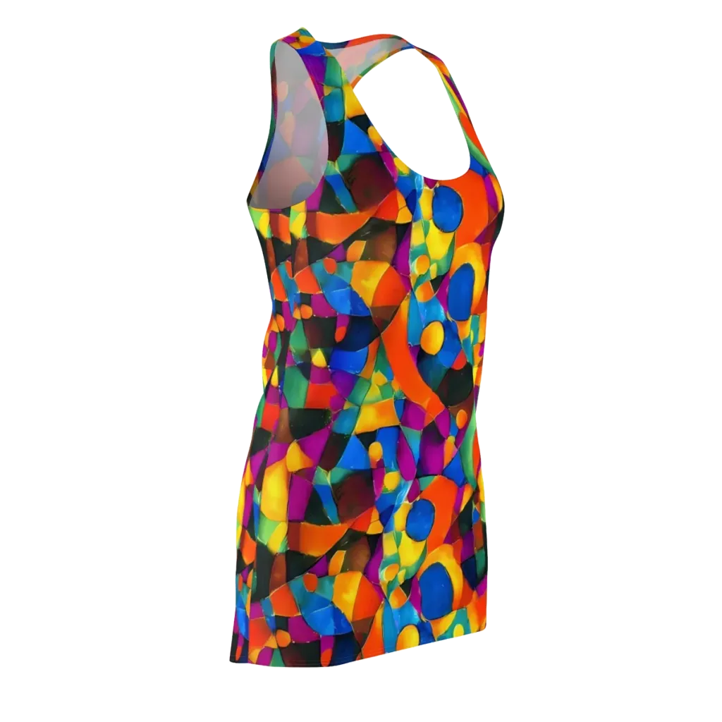 Galactic Jigsaw on Racerback Dress — Front Side