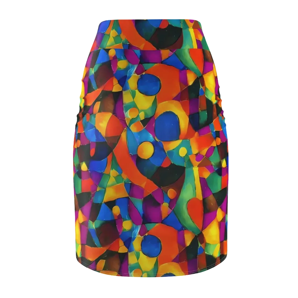 Galactic Jigsaw on Pencil Skirt — Back