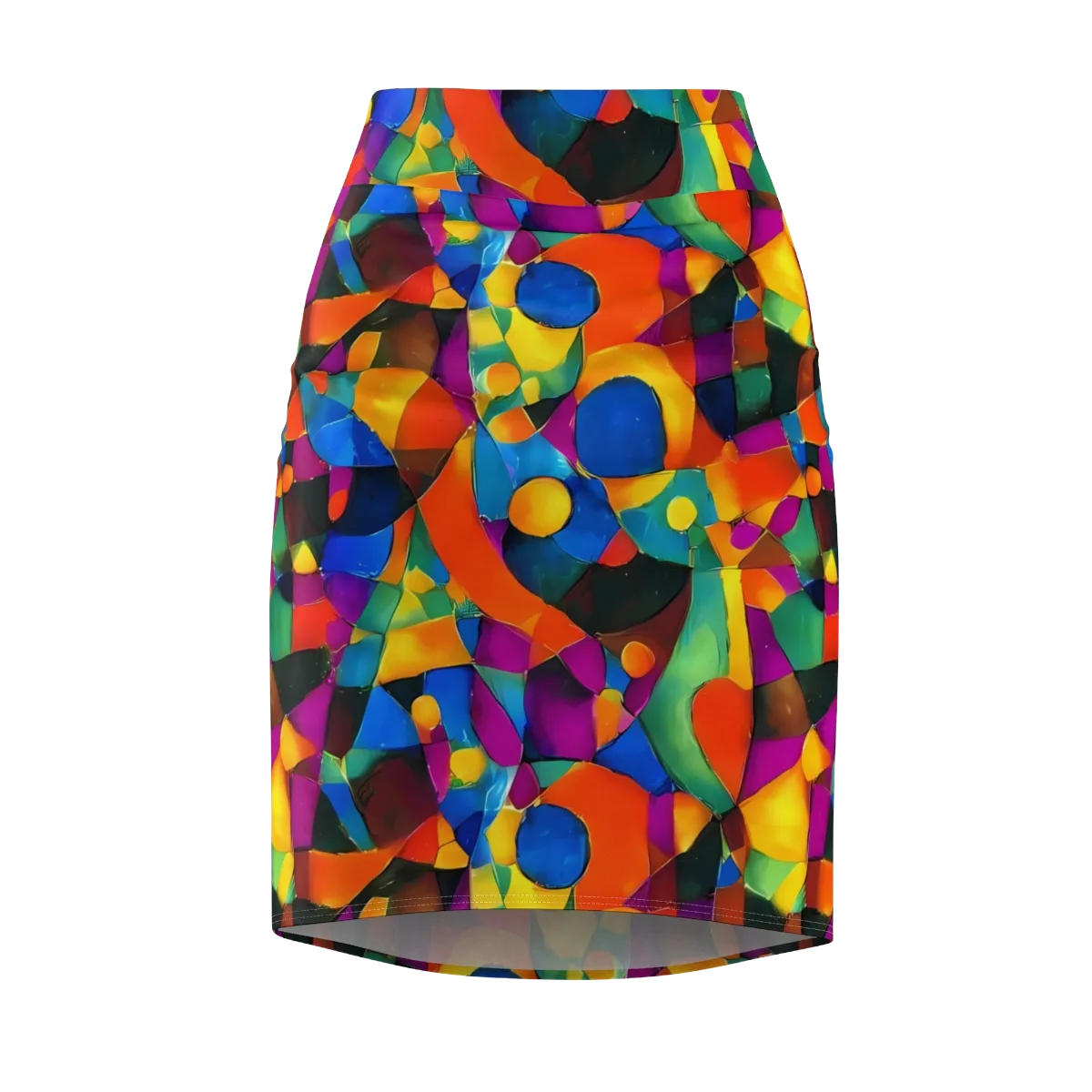Galactic Jigsaw on Pencil Skirt — Front