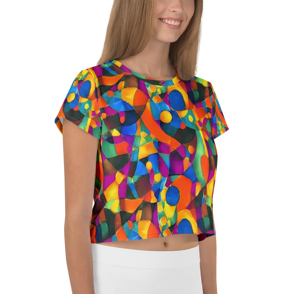 Galactic Jigsaw on Crop Tee — Right