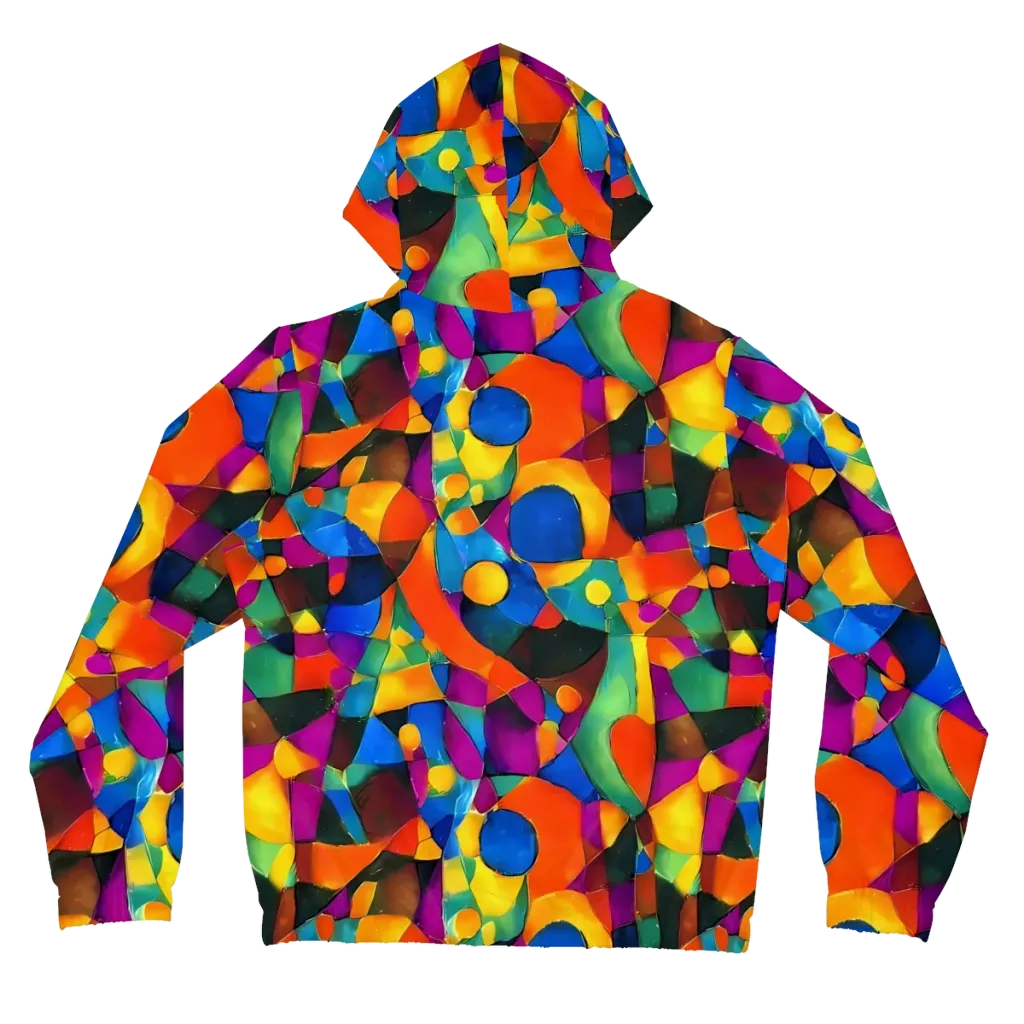 Galactic Jigsaw on Women's Full-Zip Hoodie — Back