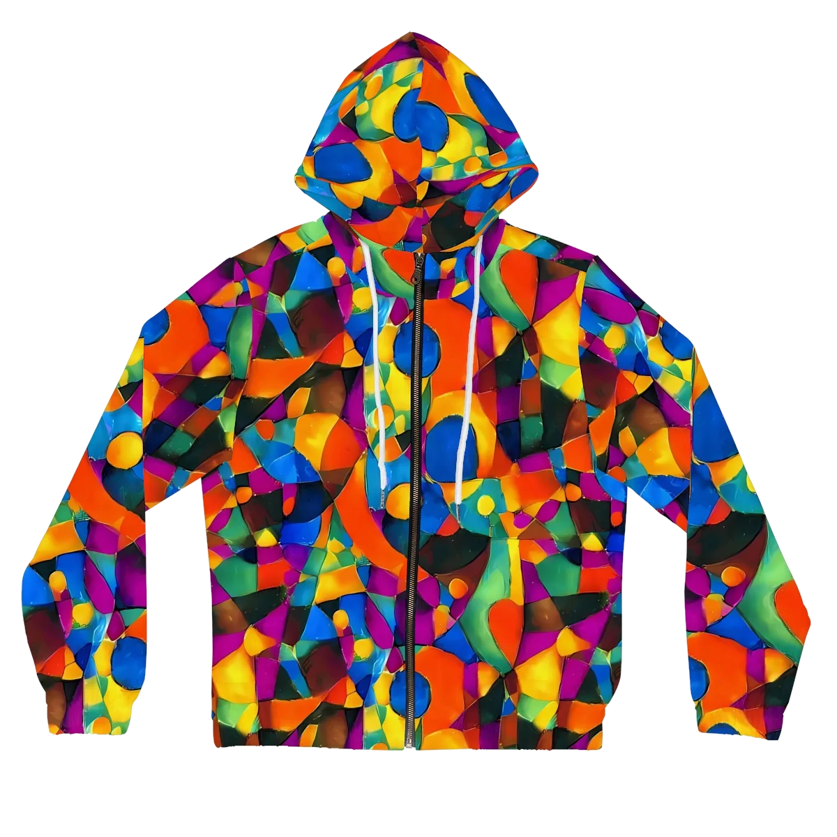 Galactic Jigsaw on Women's Full-Zip Hoodie — Front