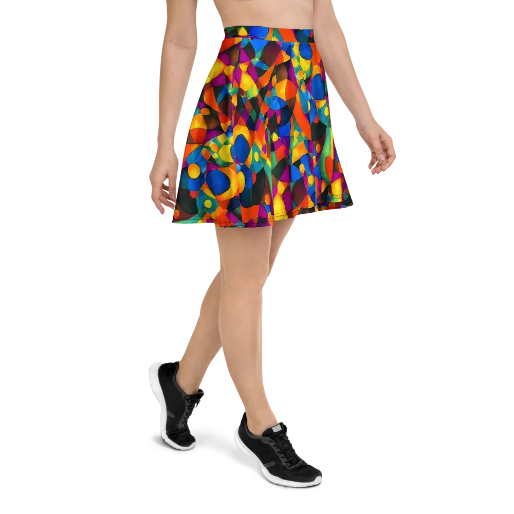 Galactic Jigsaw on Skater Skirt — Right