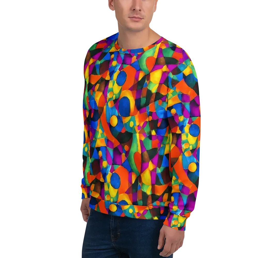 Galactic Jigsaw on Sweatshirt — Left Front